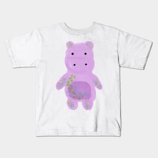 Flower hippo Kids T-Shirt